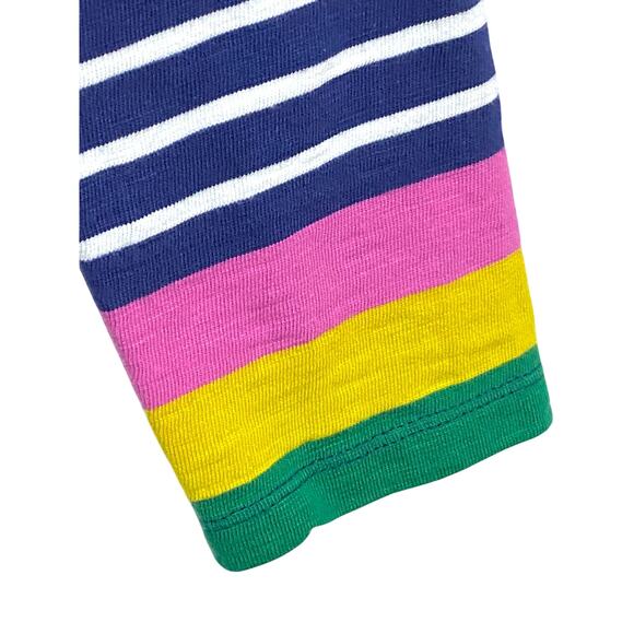 Mini Boden Blue Striped Jersey Pocket Dress Girls 11-12 Coastal Preppy Rainbow - Picture 3 of 7